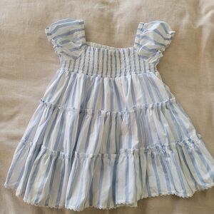 Janie and Jack Striped Blue and White Dress